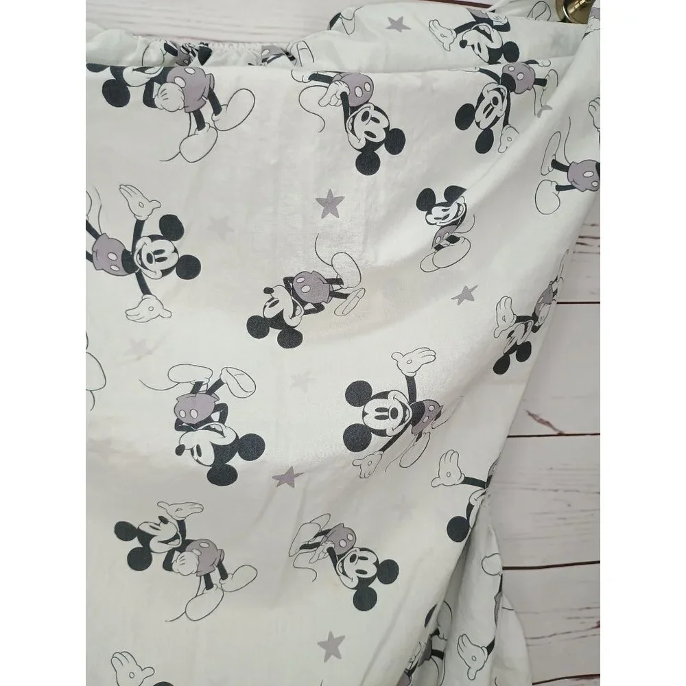 Disney Mickey Mouse toddler Bed Fitted Sheet By Lambs & Ivy 100% Cotton Baby Nur